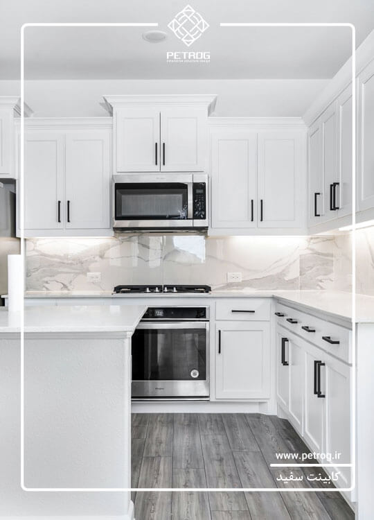 مدل کابینت آشپزخانه سفید ساده